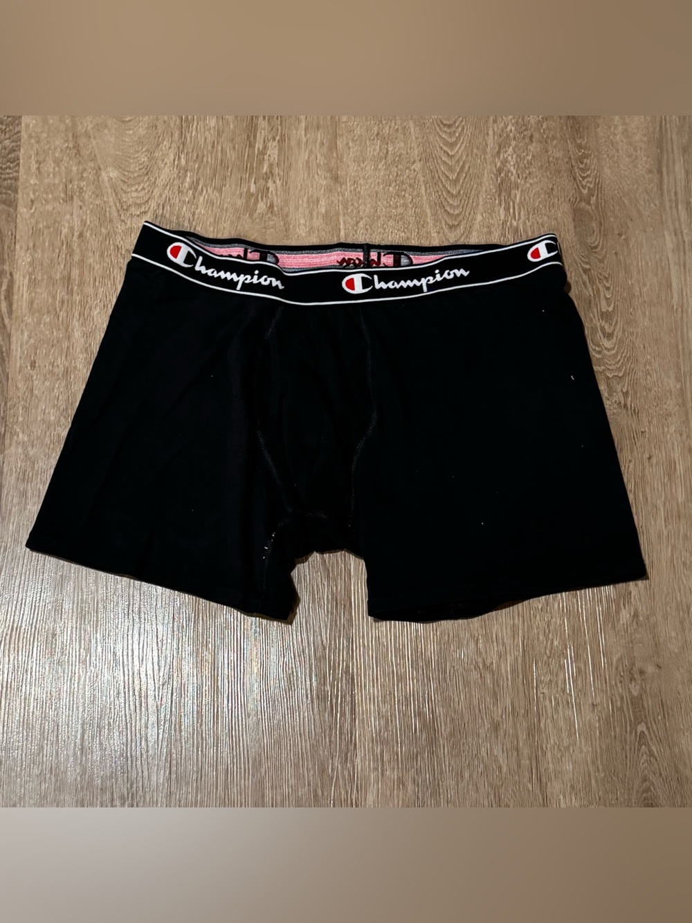 Champion Black Boxer Briefs with Logo Waistband